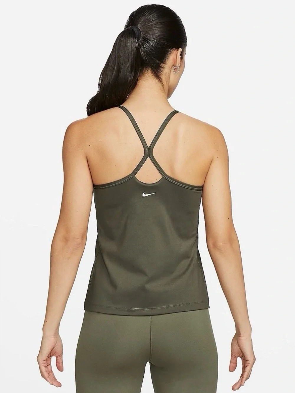 Nike Training Dri-FIT Indy Bra Tank in Olive Green Size Large